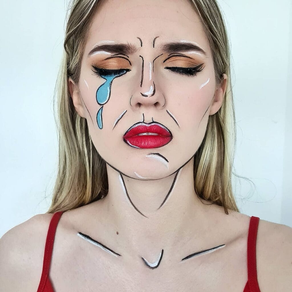 Maquillage artistique pop art